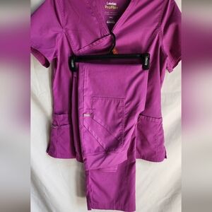 Landau Women's Violet Scrub Set